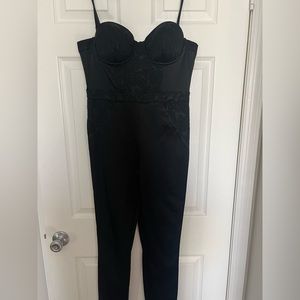 bebe, size 4, black jumpsuit